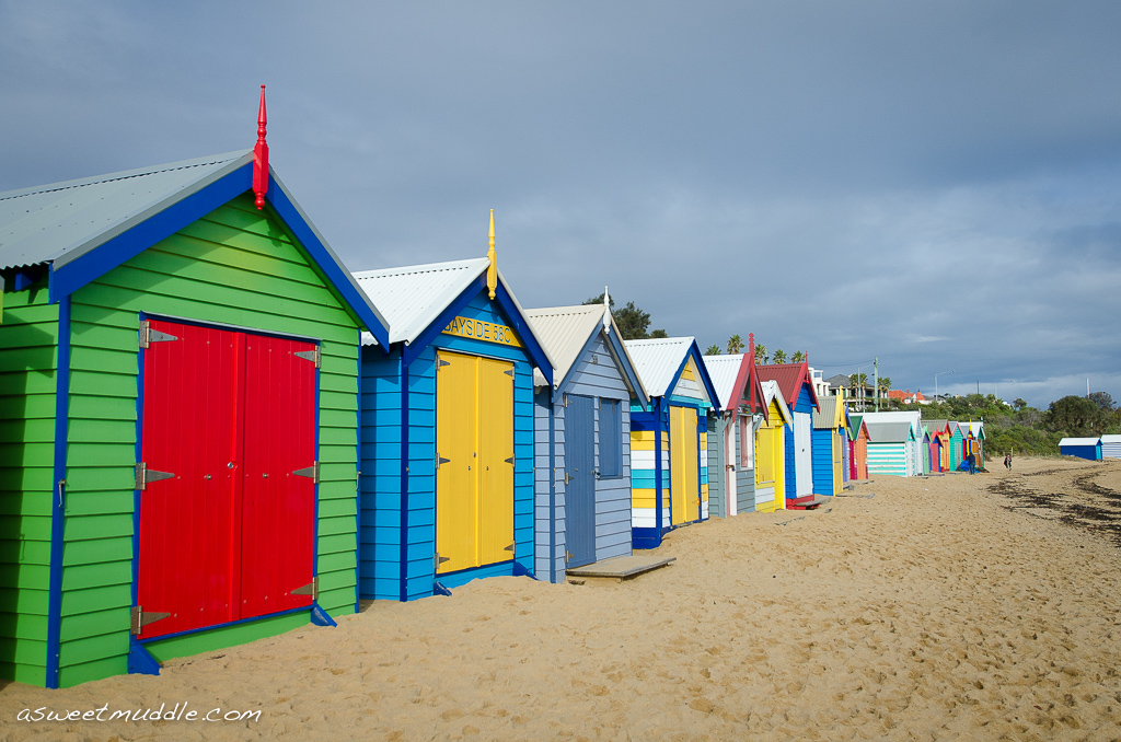 Brighton beach's bathing boxes, Victoria